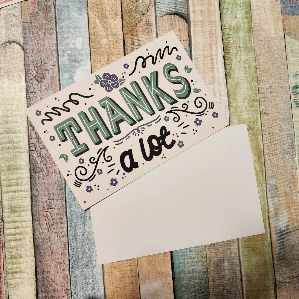 25 Thank You Cards 4x6 note cards pods cards